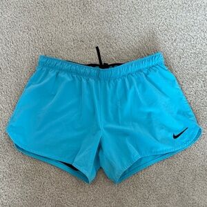 Nike Dry Fit 2 in 1 Running Shorts- Light Blue & Black